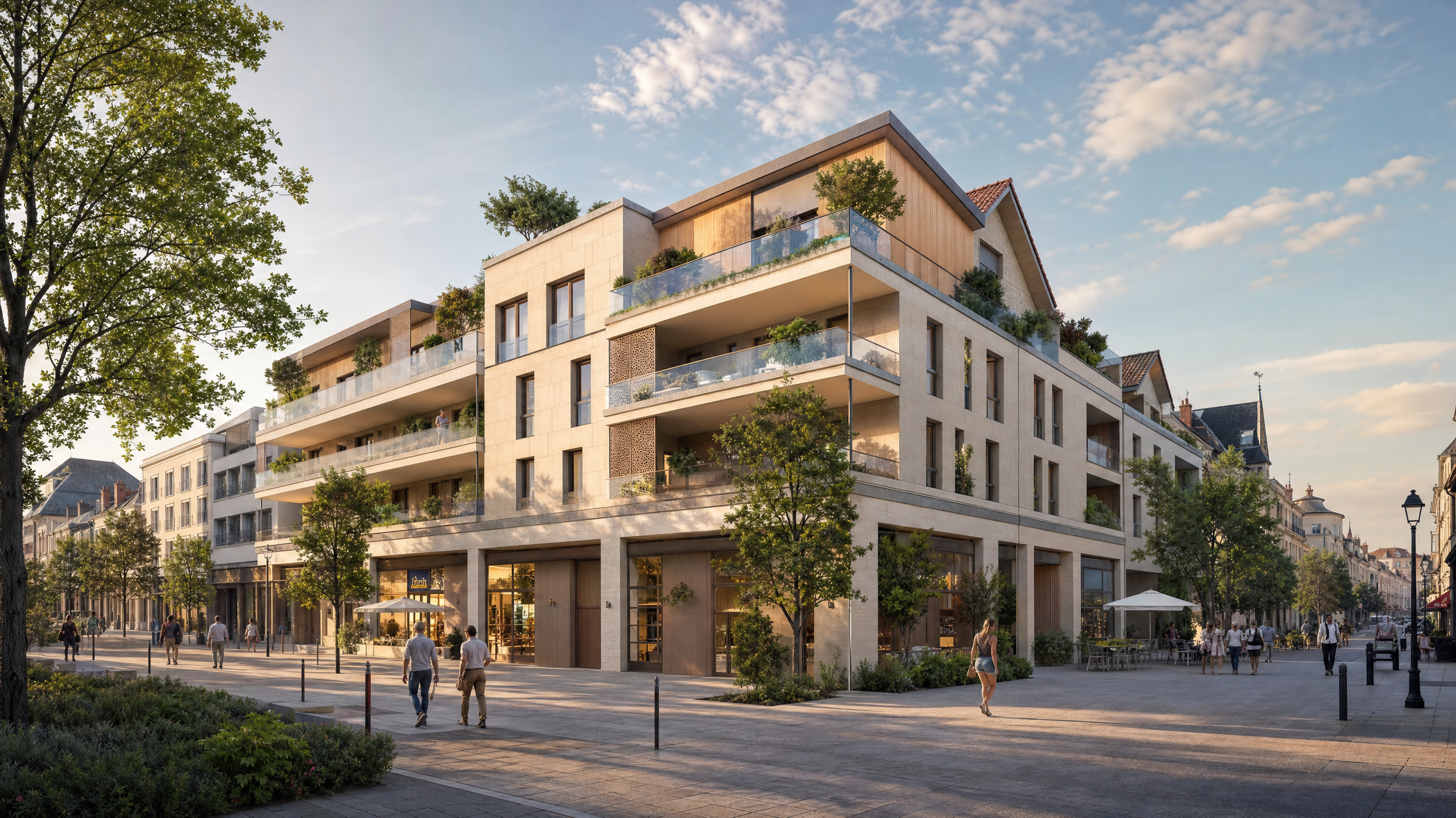 Illustration non contractuelle du programme neuf centre-ville Voiron - Appartements T2 à T4 dès 229 000 euros